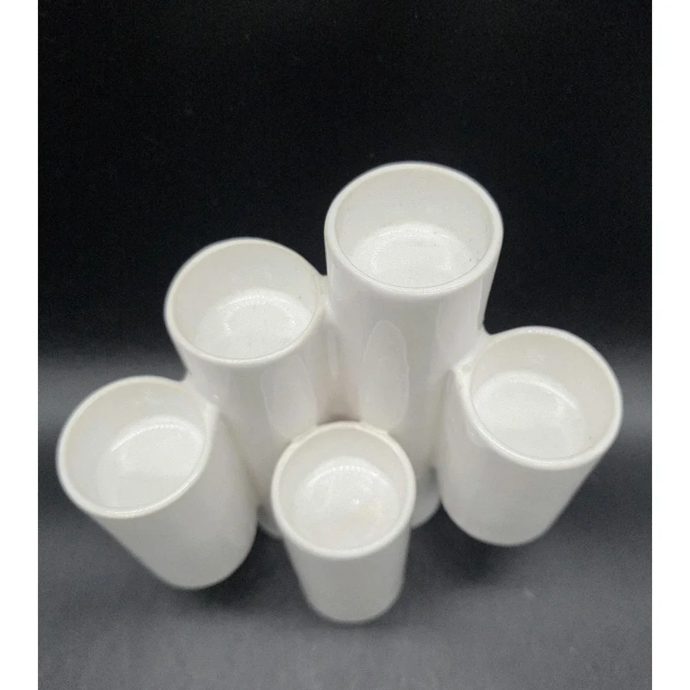 Vintage Guldkroken White 7 Armed Candlestick Holder 7
